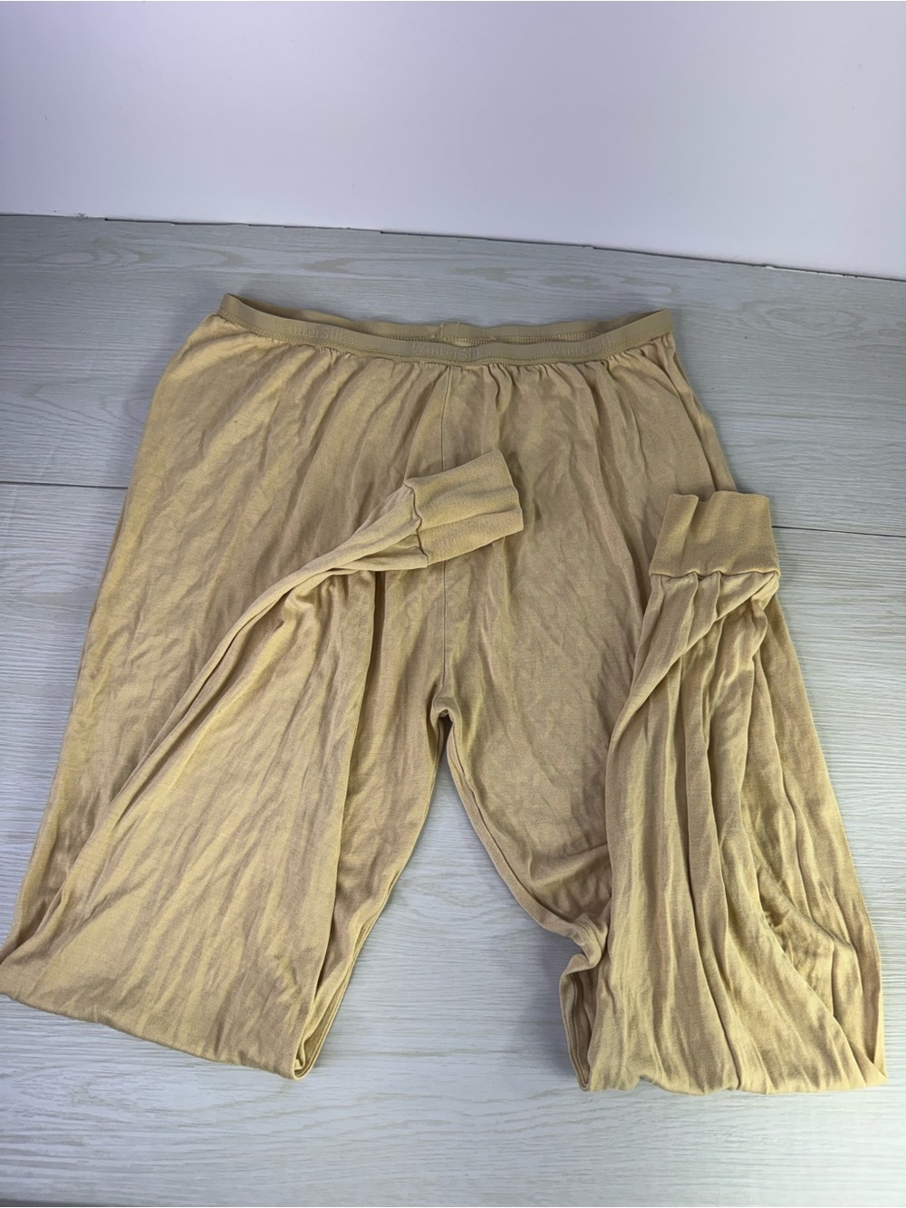 Wintersilk tan 100% silk base layer leggings size medium